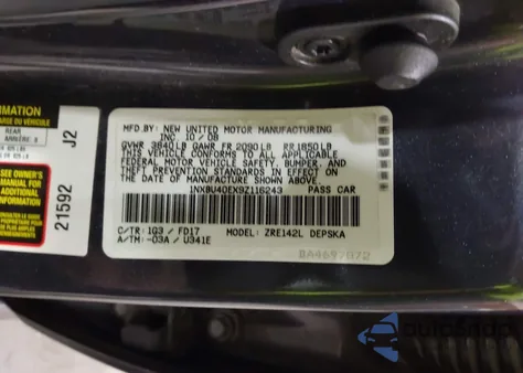 2009 Toyota Corolla S from USA, damaged, VIN 1NXBU40EX9Z116243